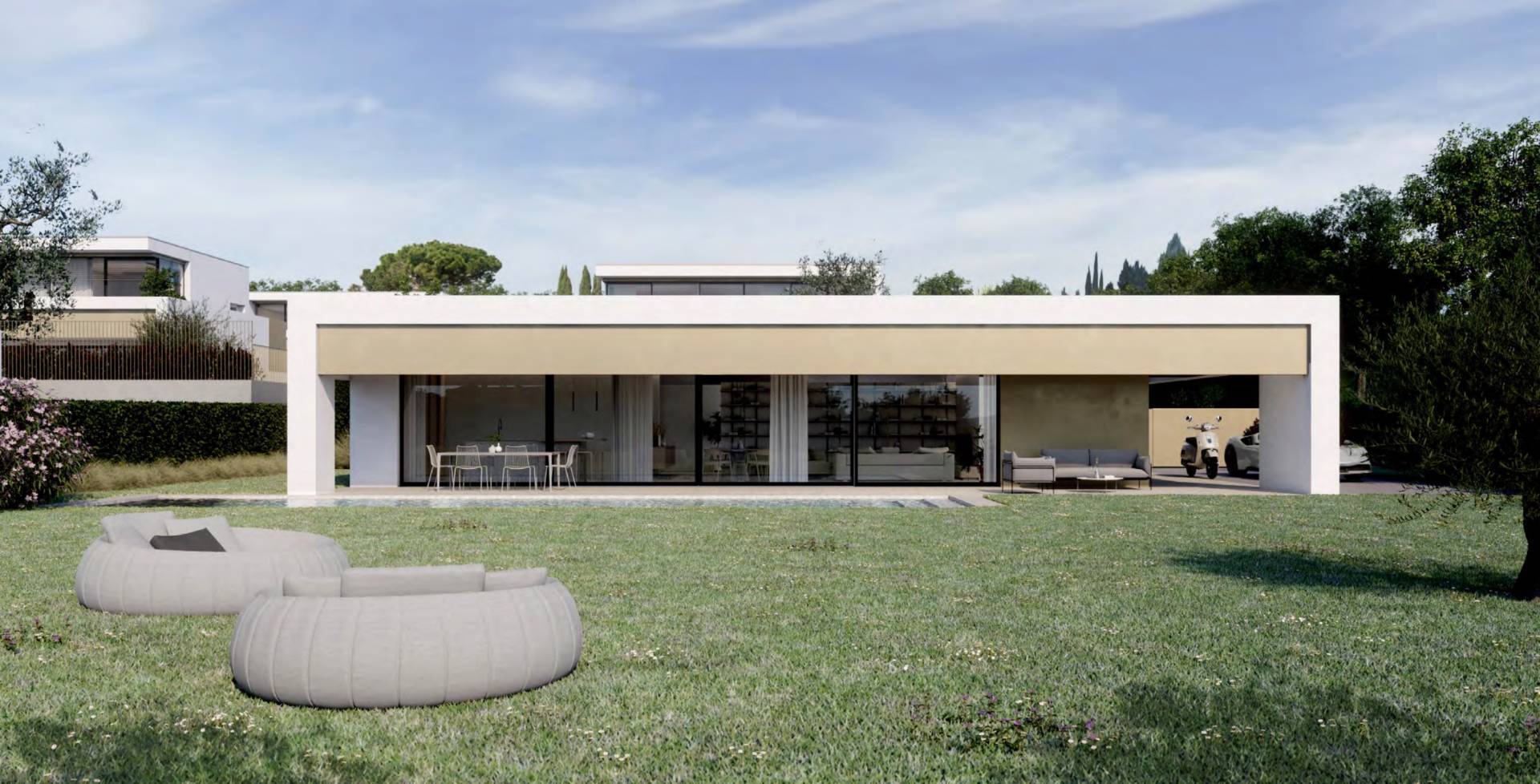 Luxuriöse neu gebaute Villa nur einen Steinwurf vom See entfernt