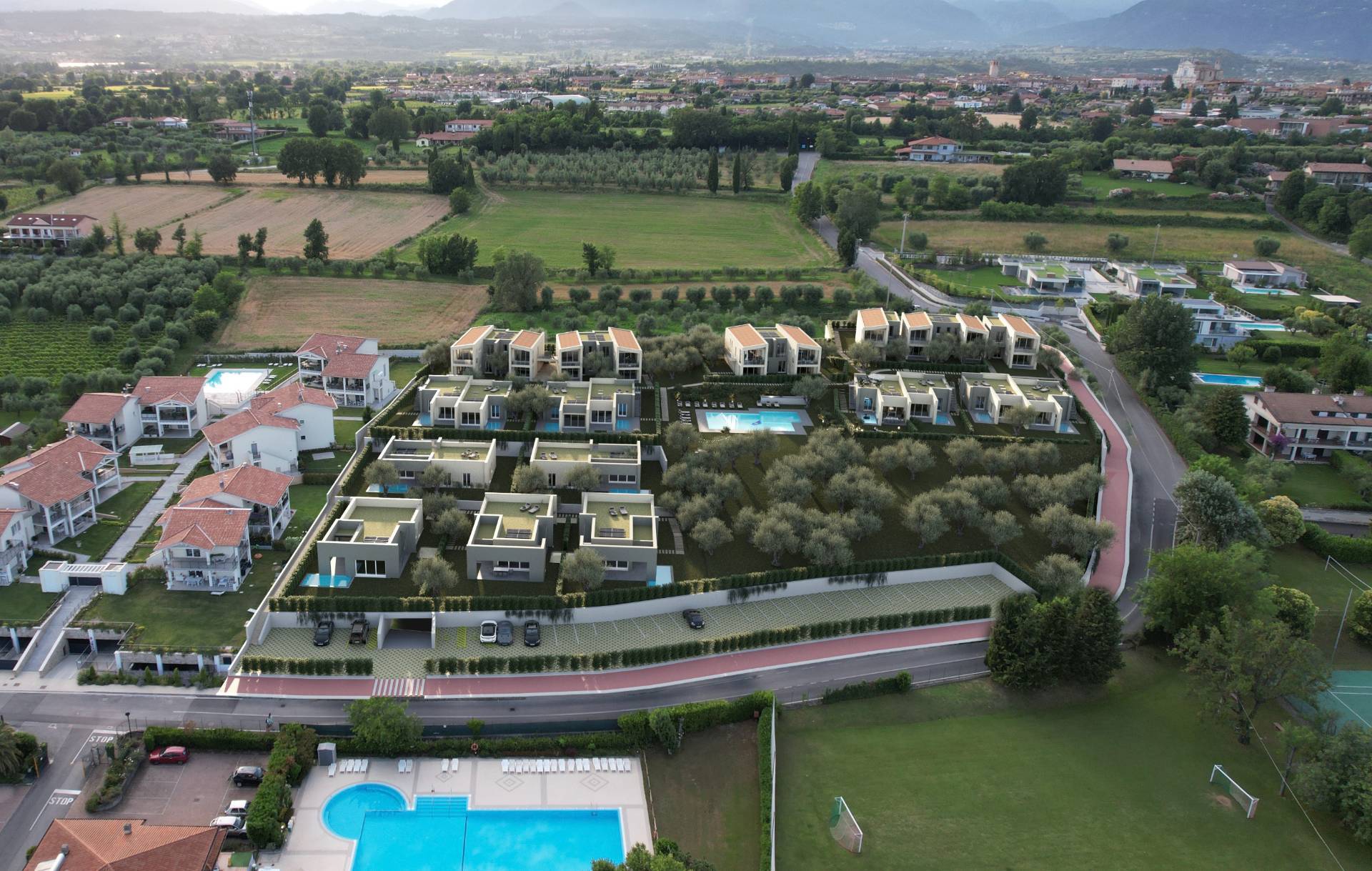 Nuovo appartamento con portico e giardino a 150 metri dal Lago