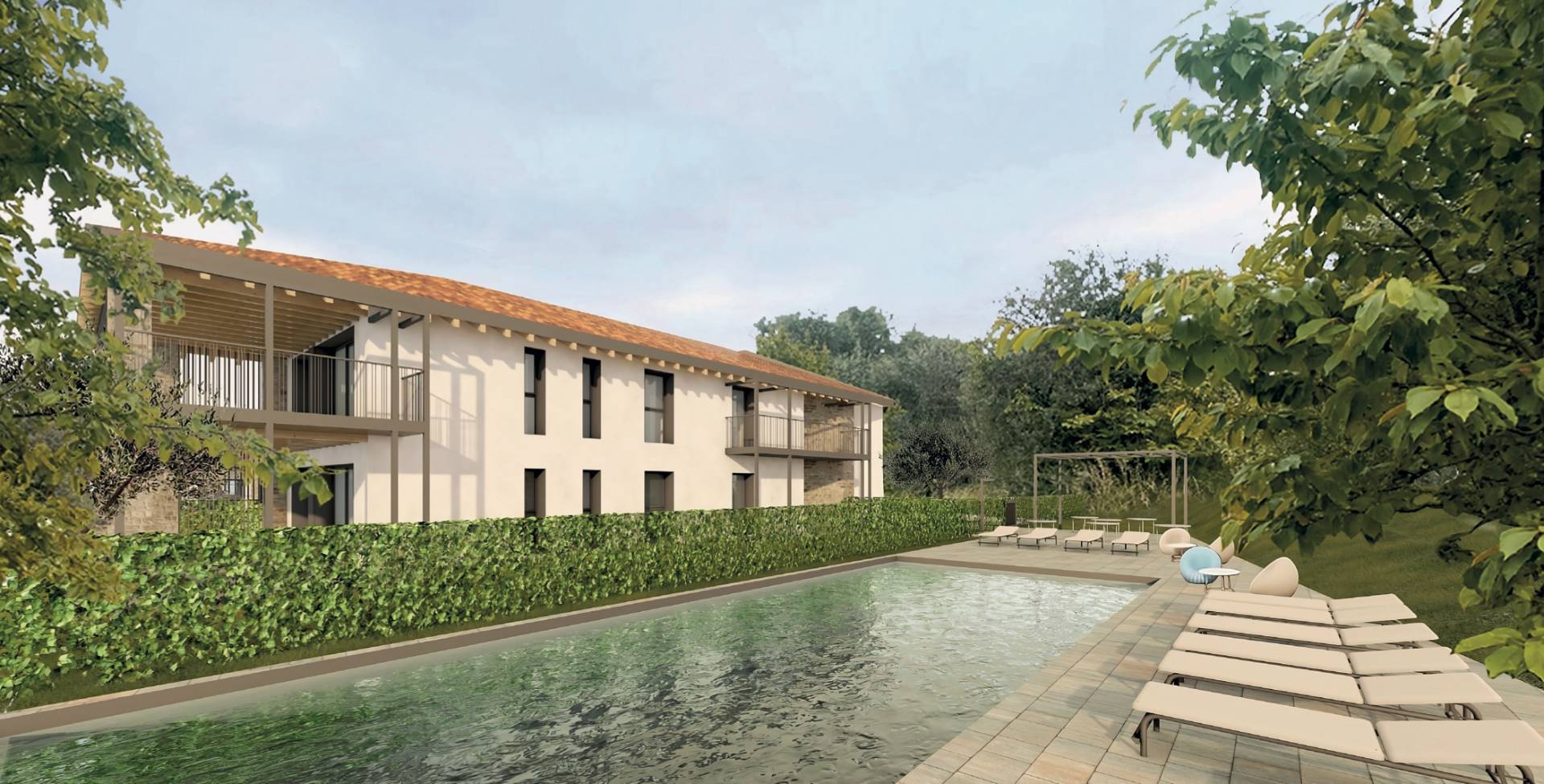 Trilocale di nuova costruzione con vista lago panoramica