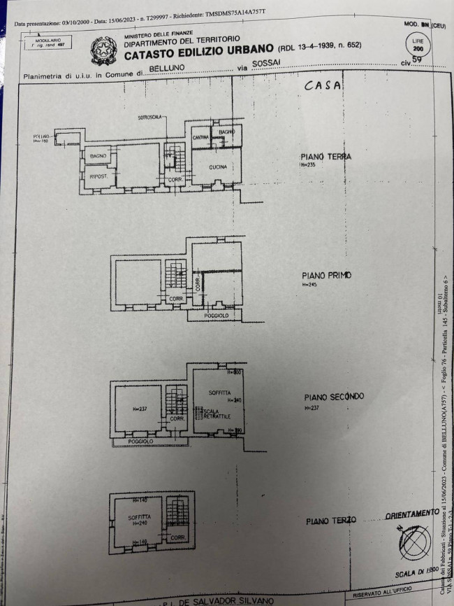 Porzione di Casa in vendita a Belluno