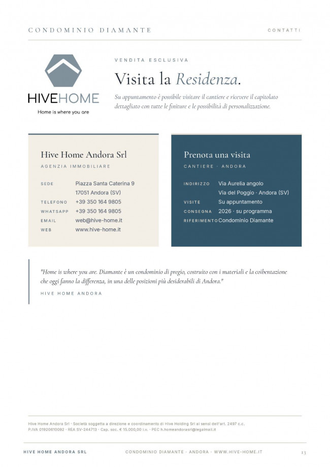Appartamento in vendita a Andora